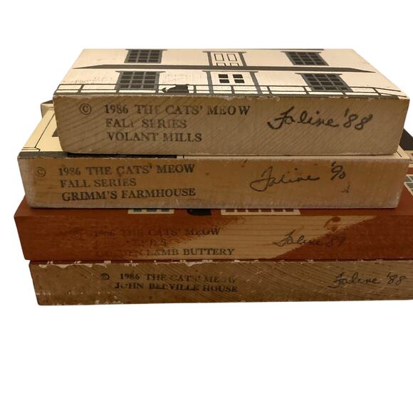 Cat’s Meow Village 1986 Fall Series Lot of 4  Buildings - Picture 6 of 6